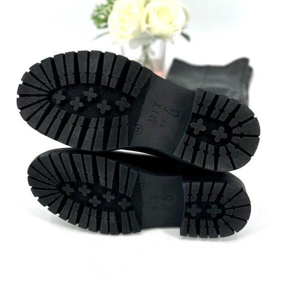 Mix No 6 Bessia Over The Knee Boots Womens Size 6 Black Lug Sole NEW - Picture 7 of 9